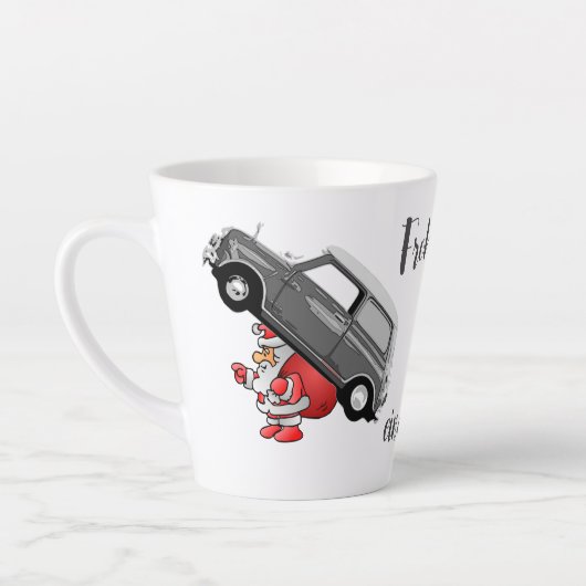 Mini Cooper Weihnachten Tasse Latte Mok (Links)