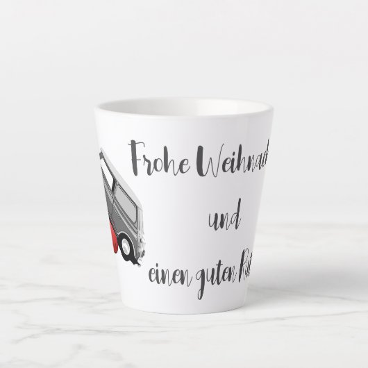 Mini Cooper Weihnachten Tasse Latte Mok (Voorkant)