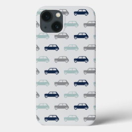 Mini Coopers on Go - Blauw & grijs Case-Mate iPhone Case