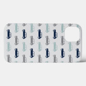 Mini Coopers on Go - Blauw & grijs Case-Mate iPhone Case (Achterkant (horizontaal))