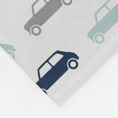 Mini Coopers on Go - Blauw & grijs - Fleece Deken (Hoek)