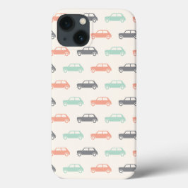 Mini Coopers on Go - Peach & Blauwgroen Case-Mate iPhone Case