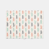 Mini Coopers on Go - Peach & Blauwgroen - Fleece Deken (Voorkant (Horizontaal))