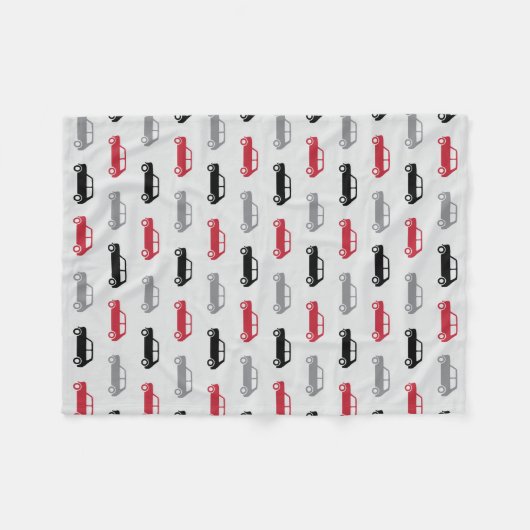 Mini Coopers on Go - Rood en zwart - Fleece Deken (Voorkant (Horizontaal))