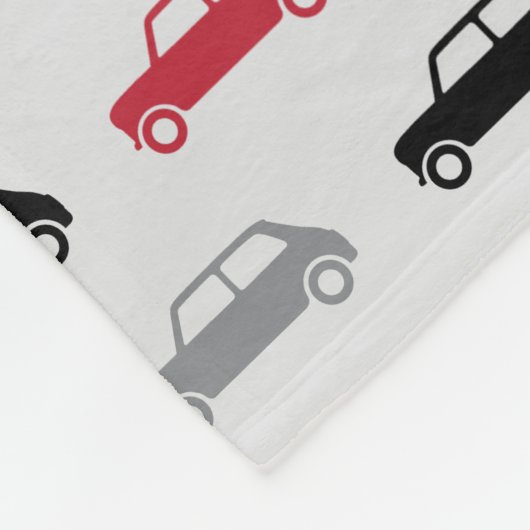 Mini Coopers on Go - Rood en zwart - Fleece Deken (Hoek)