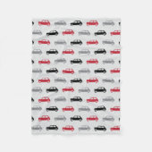 Mini Coopers on Go - Rood en zwart - Fleece Deken (Voorkant)