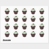 Mini cupcake ronde sticker (Vel)