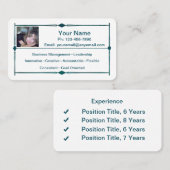 Mini CV Visitekaartje Donkergroen (Voorkant / Achterkant)