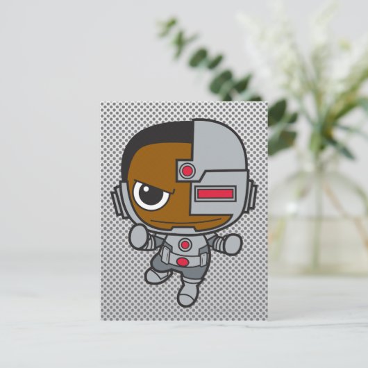 Mini Cyborg Briefkaart (Staand voorkant)
