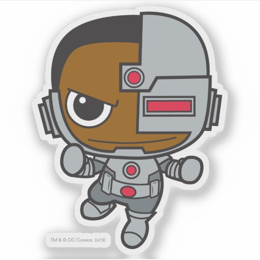 Mini Cyborg Sticker (Voorkant)