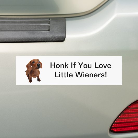 Mini Dachshund "Little Weiners"-Bumpersticker Bumpersticker (Op auto)