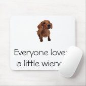 Mini Dachshund "Little Wiener" Mousepad Muismat (Met muis)