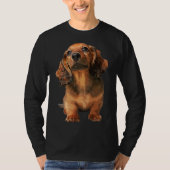 Mini Dachshund Long Hazard Red Puppy Dog T-shirt (Voorkant)