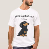 Mini Dachshund Moeder T-shirt Cute Doxie Cadeau (Voorkant)