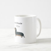 Mini Dachshund Papa Mok Geschenk voor Hond Papa (Voorkant rechts)
