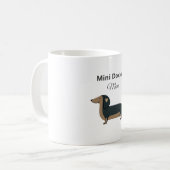 Mini Dachshund Papa Mok Geschenk voor Hond Papa (Voorkant links)