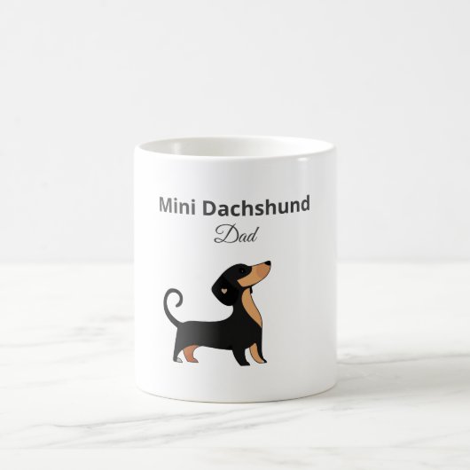 Mini Dachshund Vader Mok Cadeau voor Hond Vader (Center)