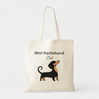 Mini Dachshund Vader Mok Cadeau voor Hond Vader Tote Bag