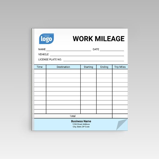 Mini dagelijkse werk kilometer logboek notitieblok