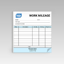 Mini Daily Work Mileage Log Sheet Notepad Notitieblok