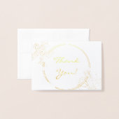 Mini Dank u Folie Kaart (Voorkant met envelop)