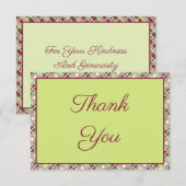 Mini Dank u Notecard RSVP Kaartje (Voorkant / Achterkant)