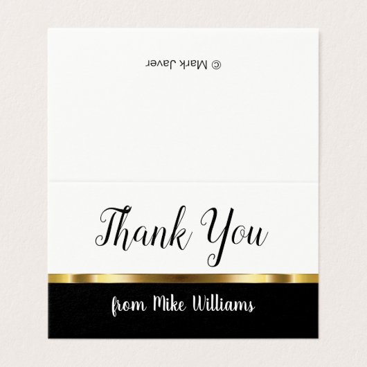 Mini Dank u opmerkingen Kaart (Buitenkant ongevouwen)