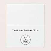 Mini Dank u voor de Logo Sjabloon stijl (Buitenkant ongevouwen)