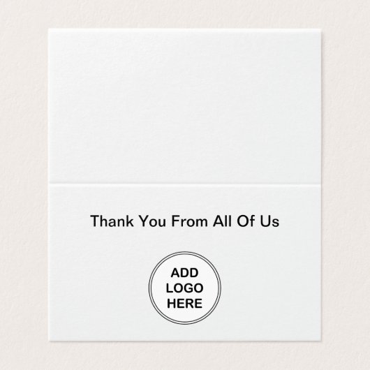 Mini Dank u voor de Logo Sjabloon stijl (Buitenkant ongevouwen)