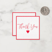 Mini Dank u wel voor de rode pokstippen Notitiekaartje (Voorkant / Achterkant in situ)