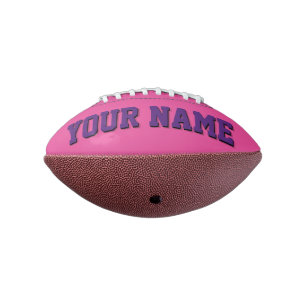Mini DARK PINK EN PAARS gepersonaliseerd Football
