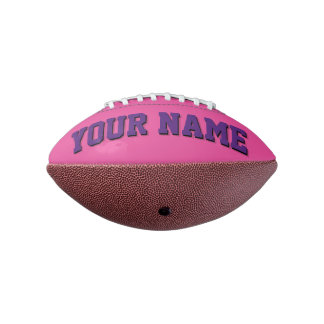 Mini DARK PINK EN PAARS gepersonaliseerd Football