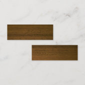 Mini Dark Wood Chauffeur Visitekaartje (Voorkant / Achterkant)