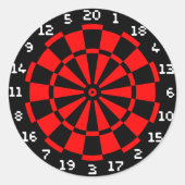Mini DartBoard Ronde Sticker (Voorkant)