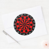 Mini DartBoard Ronde Sticker (Envelop)