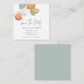 MINI | De rendabele Waterverf laat sparen de Datum Notitiekaartje (Voorkant / Achterkant)