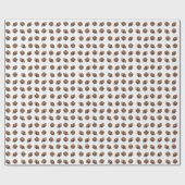 Mini dennenappels op wit patroon cadeaupapier (Vlak)