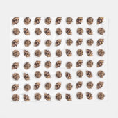 Mini dennenappels op wit patroon fleece deken (Voorkant (Horizontaal))
