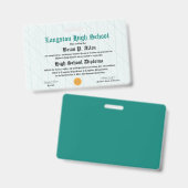 Mini-diploma - Badge formaat Brian (Voor- en achterkant)