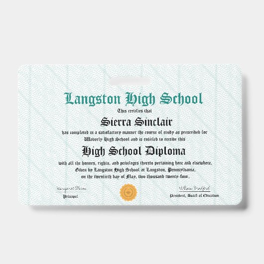 Mini Diploma - Pakketformaat Badge (Voorkant)