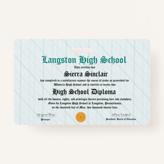 Mini Diploma - Pakketformaat Badge (Voorkant)