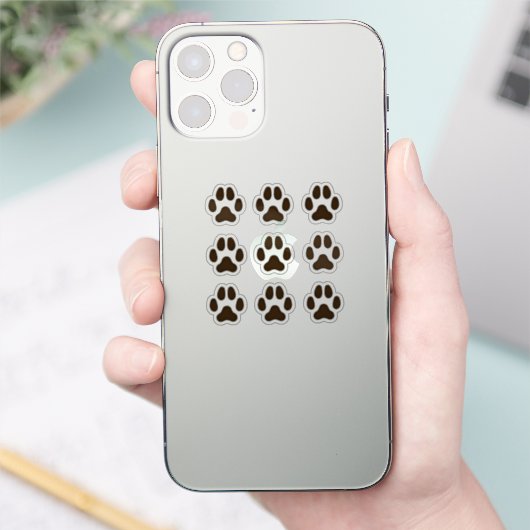 Mini Dog schildert donkere bruine netjes Sticker (Telefoon)