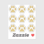 Mini Dog schildert printers Tan Animal Trackers Sticker (Vel)