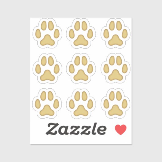 Mini Dog schildert printers Tan Animal Trackers Sticker (Vel)