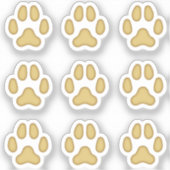 Mini Dog schildert printers Tan Animal Trackers Sticker (Voorkant)
