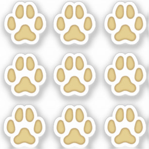 Mini Dog schildert printers Tan Animal Trackers Sticker