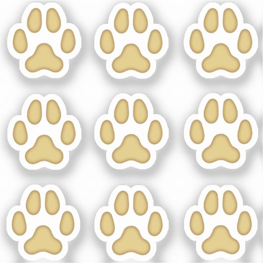 Mini Dog schildert printers Tan Animal Trackers Sticker (Voorkant)