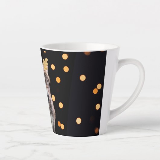 Mini Donkey-Mok voor kerstmis Latte Mok (Rechts)