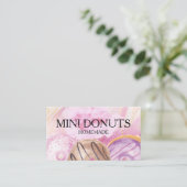 Mini Donuts Baker Bakery Treats Watercolor Visitekaartje (Staand voorkant)