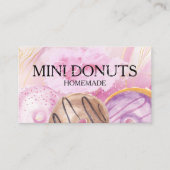 Mini Donuts Baker Bakery Treats Watercolor Visitekaartje (Voorkant)